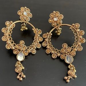 Elegant Gold Indian Earrings